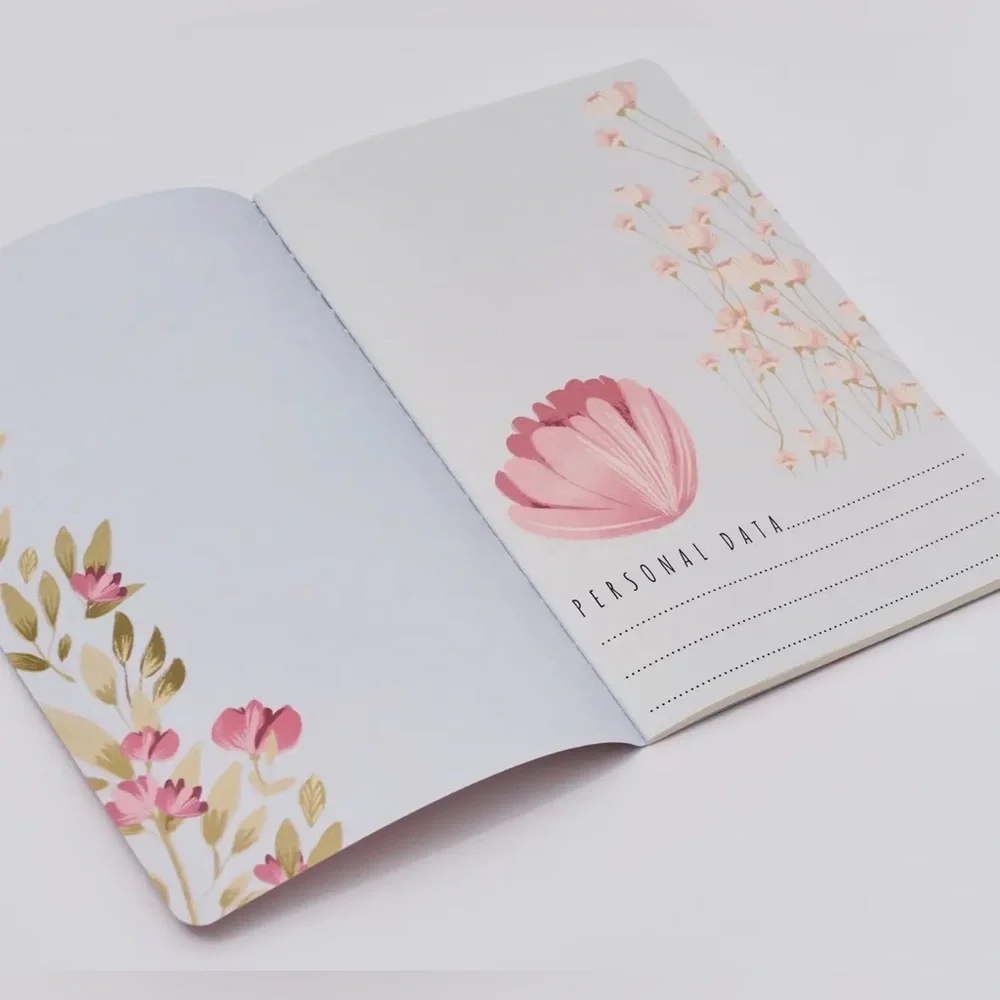 Bruno Visconti Soft Touch Happiness Floral and Hearts Notebook Journal A5 NEW